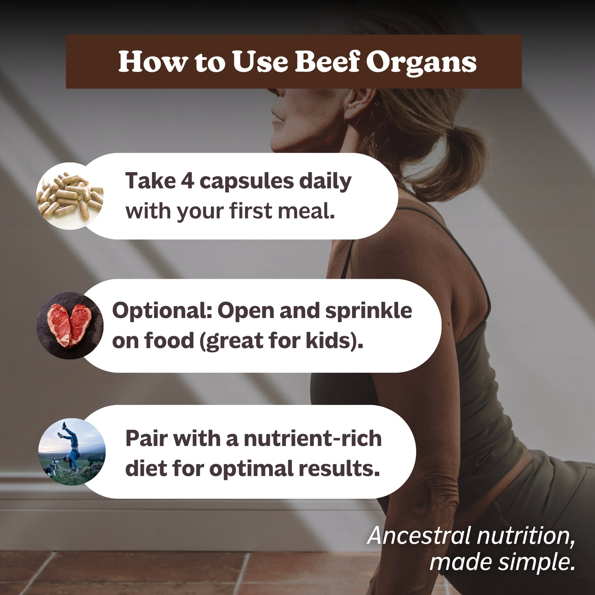 MK Supplements Beef Organs - How to use