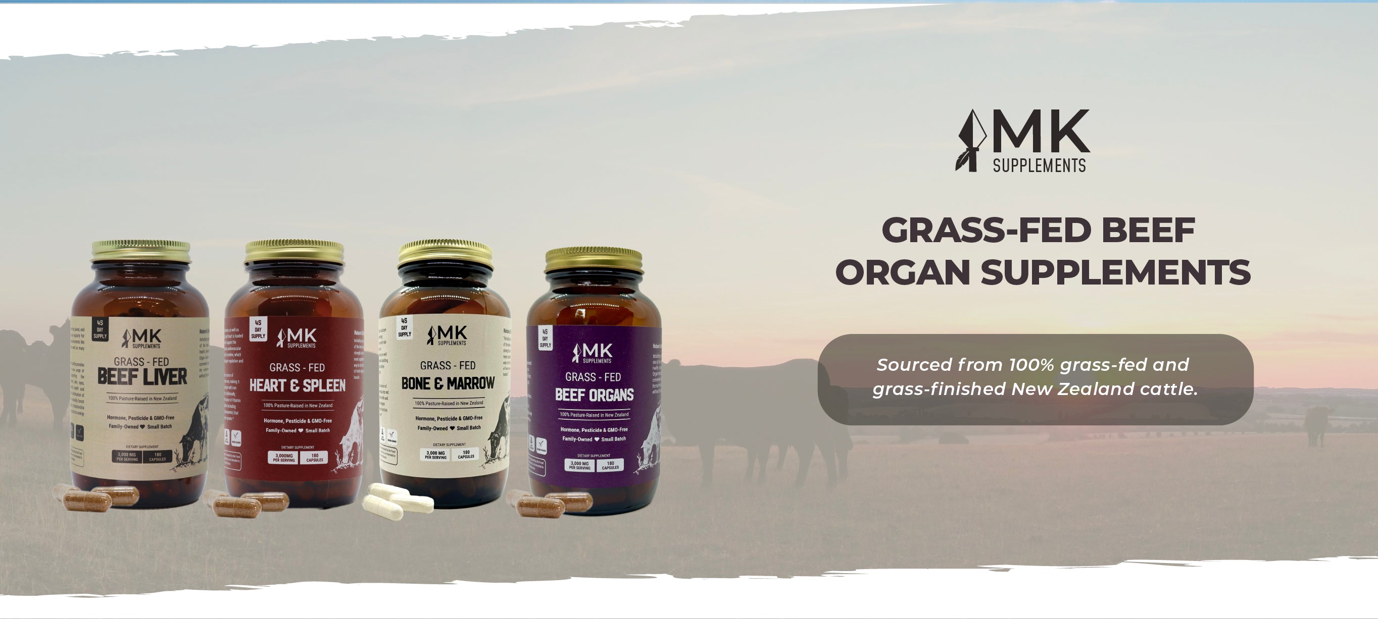 MK Supplements - 100% Grass-Fed Beef Organ Supplements