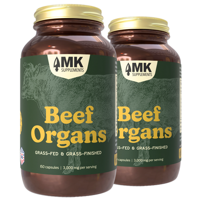 Grass-Fed Beef Organs (liofilizados, no desgrasados, no transgénico, 100% criados en pastos, suministro para 45 días)