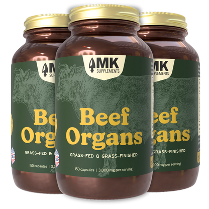 Grass-Fed Beef Organs (liofilizados, no desgrasados, no transgénico, 100% criados en pastos, suministro para 45 días)