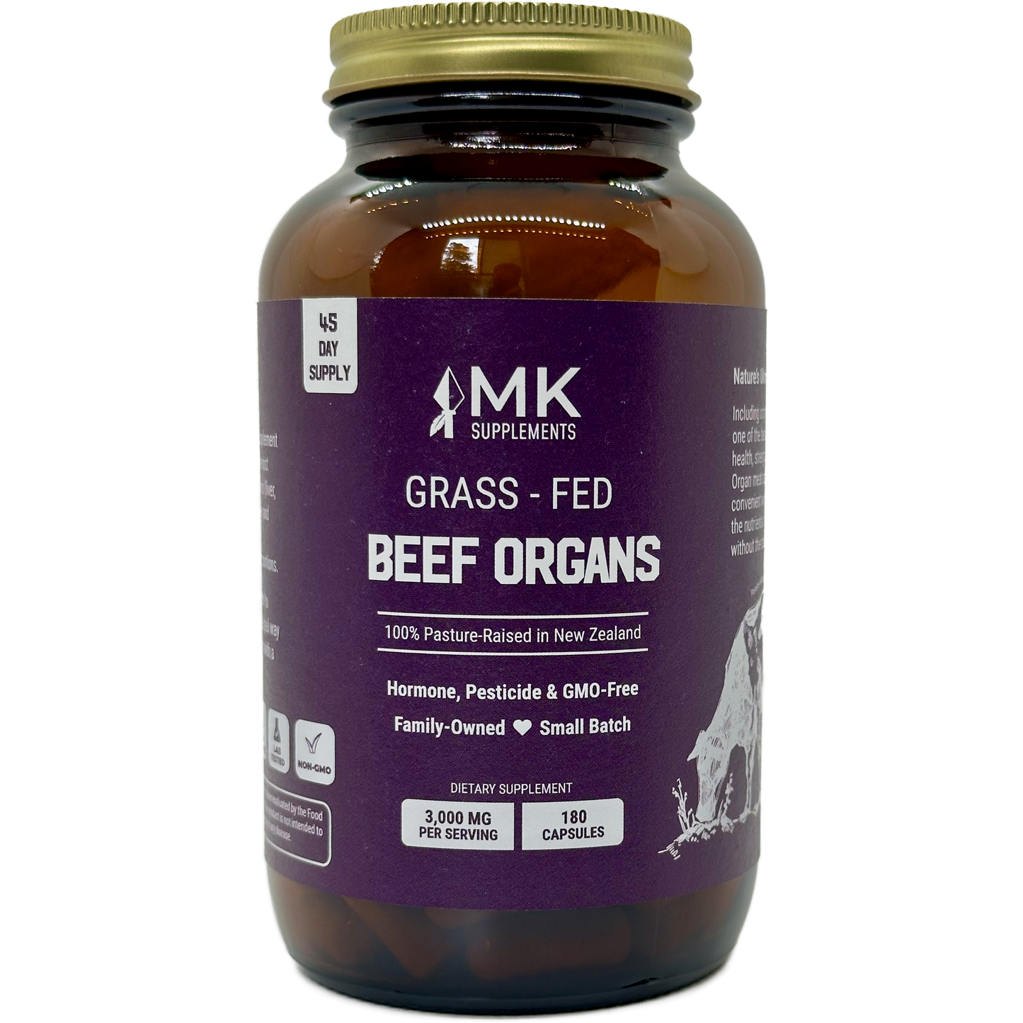 MK Supplements Grass-Fed Beef Organs