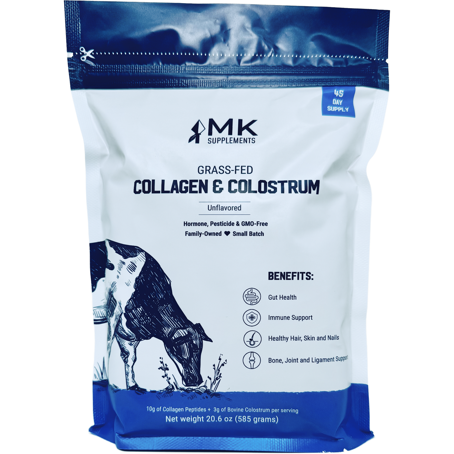 MK Supplements Collagen & Colostrum 45 Servings