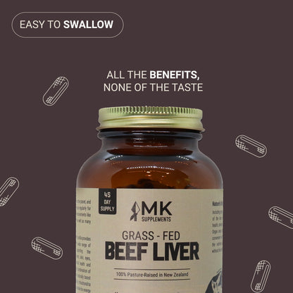 Grass-Fed Beef Liver (Freeze-Dried, Non-Defatted, Non-GMO, 100% Pasture-Raised, 45-Day Supply)