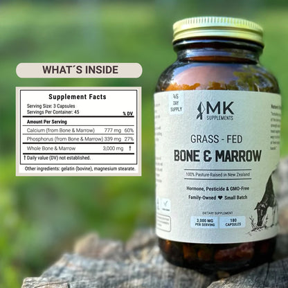 MK Supplements Bone & Marrow - Supplements Facts Panel