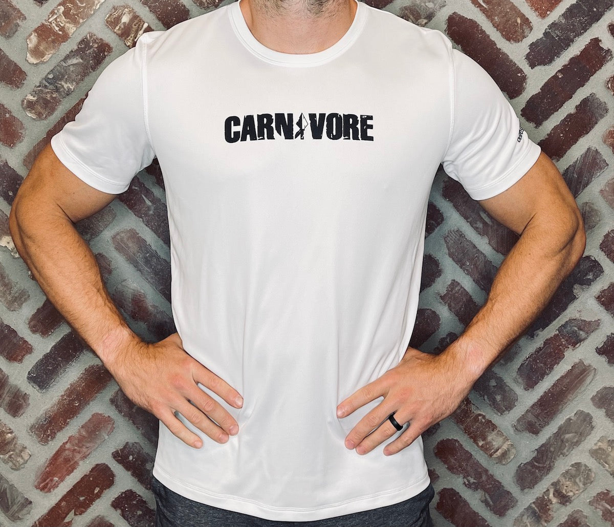 MK Supplements CARNIVORE T-Shirt in White.